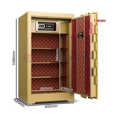 H1080mm ব্যাংক গ্রেড বাণিজ্যিক সেফ বক্স বায়োমেট্রিক ফিঙ্গারপ্রিন্ট লক