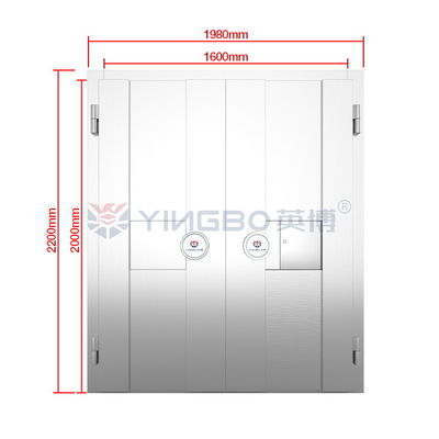 H2200*W1980mm অগ্নিরোধী ভল্ট দরজা স্টেইনলেস স্টীল নিরাপত্তা হোটেল বাণিজ্যিক ব্যাংক জন্য শক্তিশালী রুম দরজা