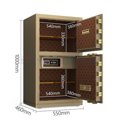 H1000mm বায়োমেট্রিক ফিঙ্গারপ্রিন্ট লক অফিস সিকিউরিটির জন্য সেফ বক্স YB/N7-100D