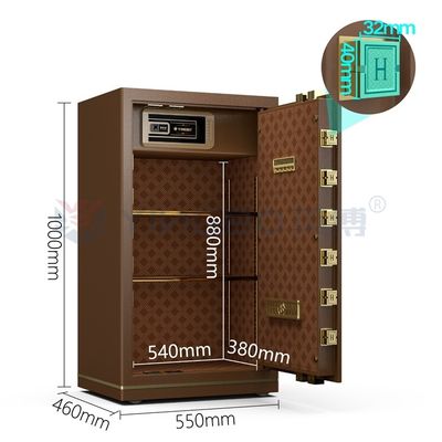 H1000mm সলিড স্টীল ইলেকট্রনিক লক বিলাসবহুল অফিস সিকিউরিটি জন্য সিকিউরিটি বক্স YB/N7-100