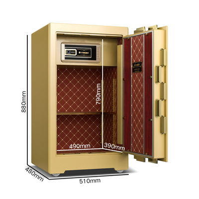 5.5 Cu Ft ডাবল অ্যালার্ম ব্যাংক সিকিউরিটি সেফ 126±2kg 4 ওপেন ওয়েজ স্মার্ট সেফ বক্স YB/ZY-80