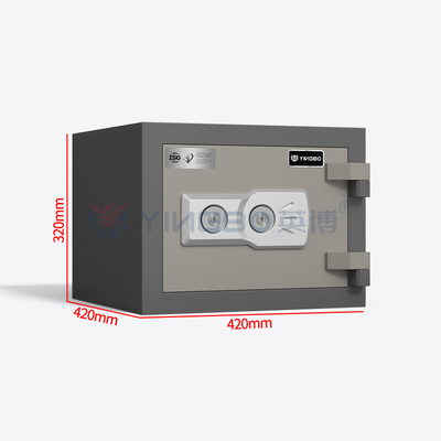 ফাইল স্টোরেজ বক্স ফায়ারপ্রুফ সেফ বক্স কঠিন ইস্পাত ডাবল কী লক