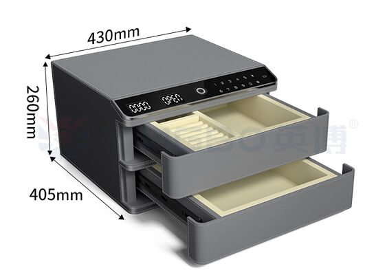 সুরক্ষা চামড়া আবৃত গয়না সিকিউর বক্স স্বয়ংক্রিয়ভাবে খোলা ডাবল স্তর