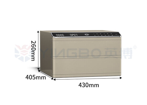 ডাবল স্তর সলিড স্টিল চামড়া-আচ্ছাদিত গয়না ছোট সিকিউর বক্স বায়োমেট্রিক স্বীকৃতি