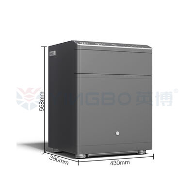 বায়োমেট্রিক ফিঙ্গারপ্রিন্ট নাইটস্ট্যান্ড সেফ বক্স, হোম সিকিউরিটির জন্য সলিড স্টিল নির্মাণ