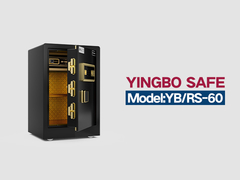 YB/RS-60 ফিঙ্গারপ্রিন্ট লক হোম সেফ কালো