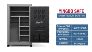 বন্দুক সেফ বক্স হাই সিকিউরিটি গান সেফ ক্যাবিনেট অস্ত্র স্টোরেজ ক্যাবিনেট হেভি ডিউটি ​​গান নিরাপদ